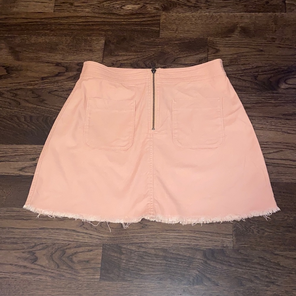 Madewell Coral Denim Mini Skirt - Picture 2 of 6